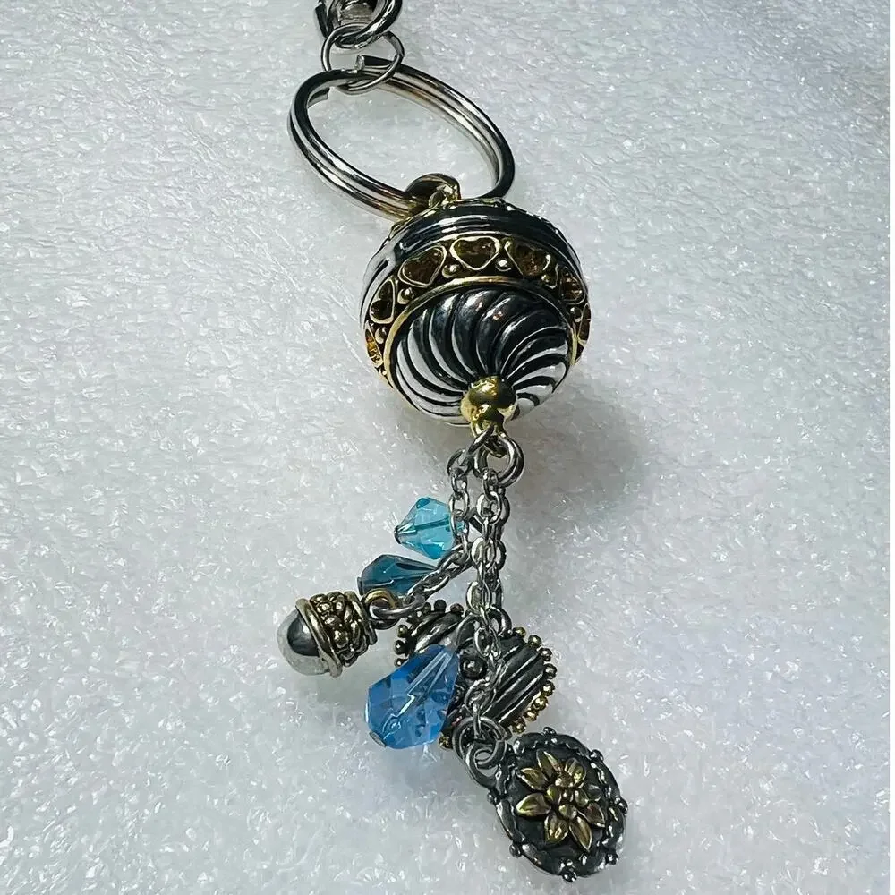Retro Beaded Ball Hearts Keychain Bag Clip Jeans Clip Accessory NEW